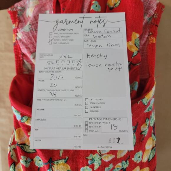 Lemon Print Linen Blend Mini Dress - Picture 6 of 7